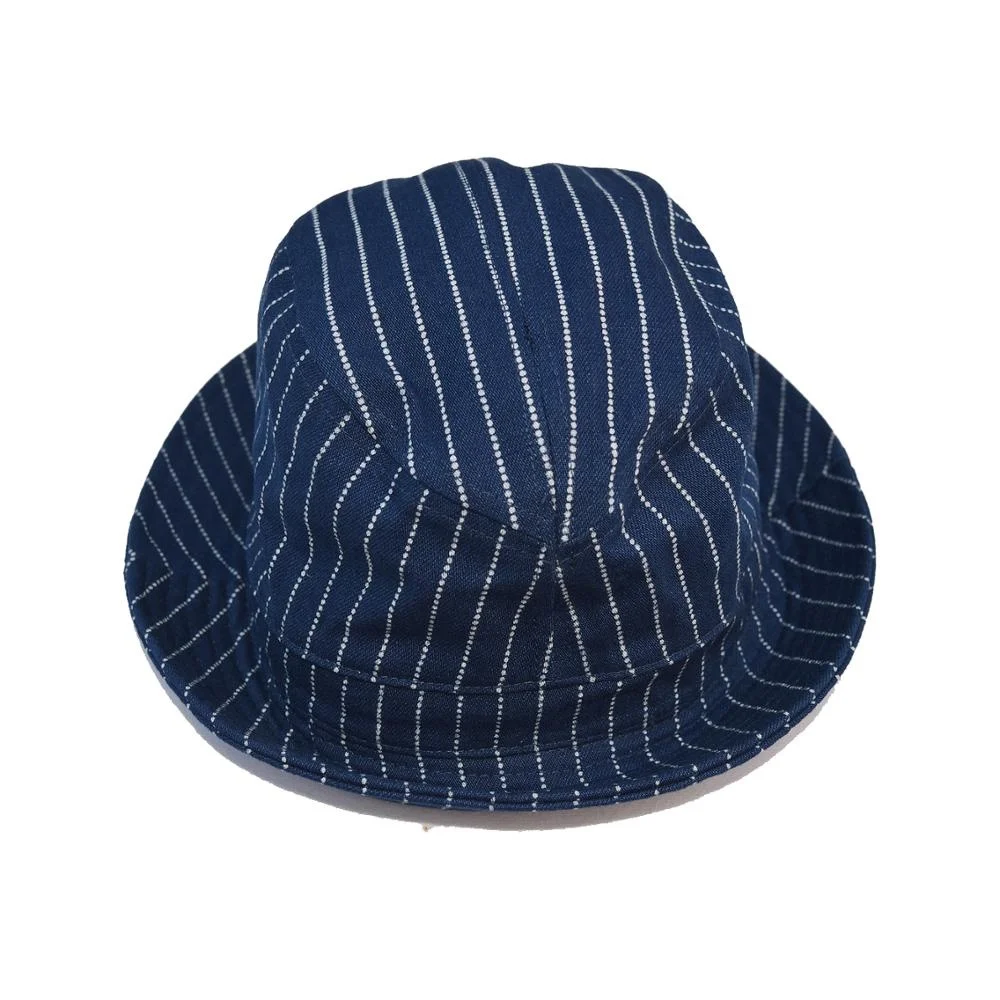 

Vintage Wabash Stripes Indigo Bucket Hats Workwear Railroad Caps Unisex