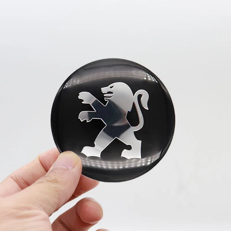 

Auto parts 4 pieces of 65mm car wheel stickers center hub cover car logo badge stickers for PEUGEOT-logo modification stickers