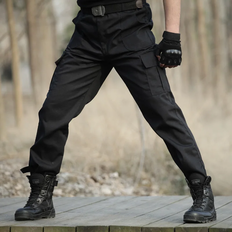 

Black Military Tactical Cargo Pants Men Army Tactical Sweatpants Men's Working Pants Overalls Casual Trouser Pantalon Homme CS