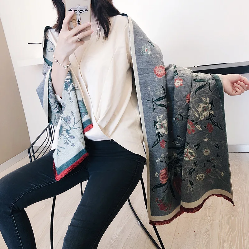 

Новинка зимний кашемировый шарф женский вариант сто длинного теплого шеи летняя воздухопроницаемая комнатная шаль Женская бандана 2020