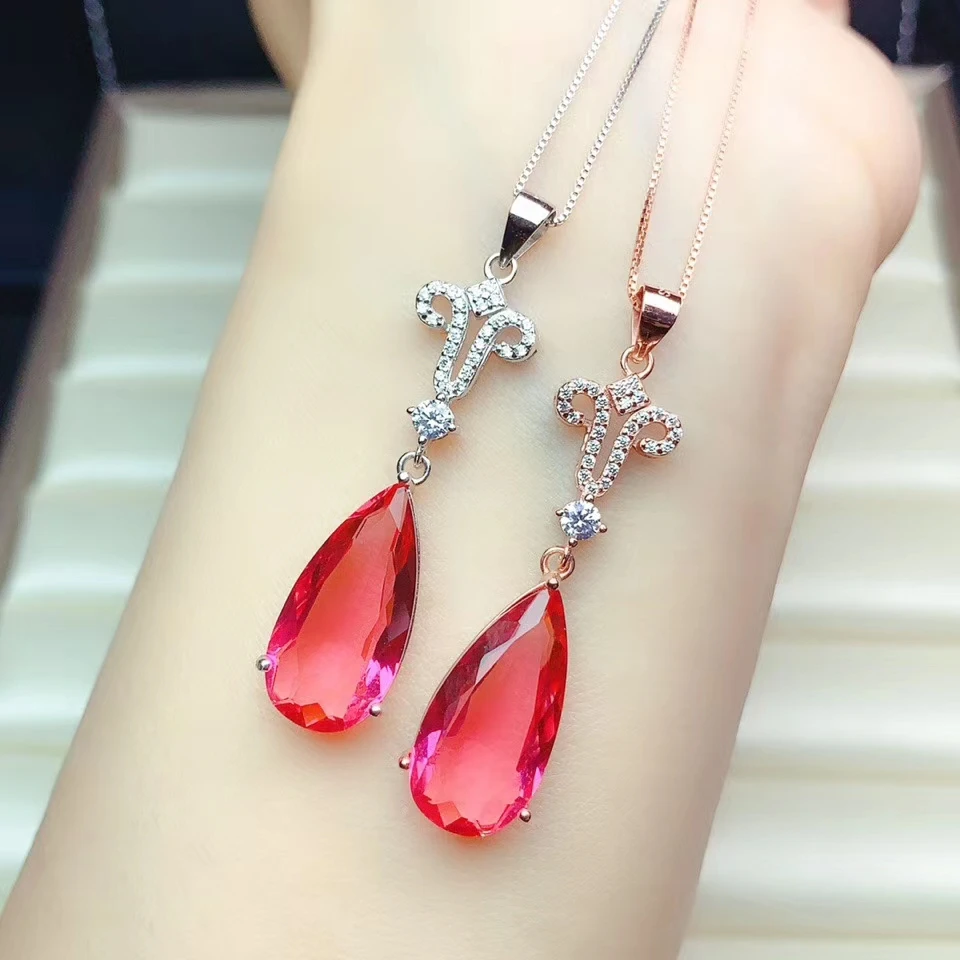 Изысканный Большой размер Красный Кристалл ожерелье для женщин ювелирные