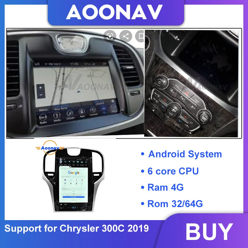 Автомагнитола для chrysler 300c 2019 Android автомобильная стерео система GPS-навигации
