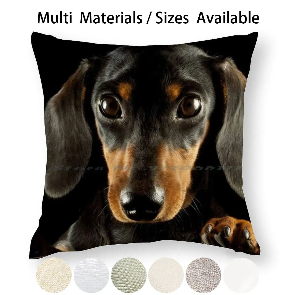 Чехол-наволочка с рисунком таксы и собаки из хлопка льна | Дом сад