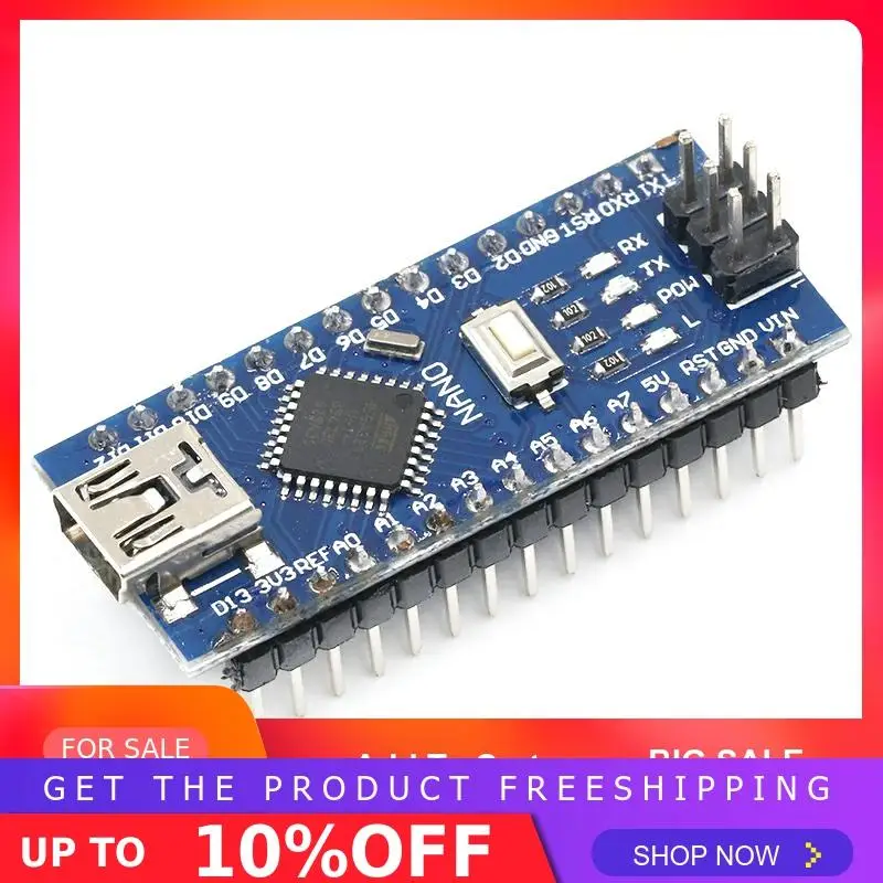 Мини-usb с контроллером загрузчика Nano 3,0 совместимый для arduino CH340 USB драйвер 16 МГц NANO V3.0 Atmega328