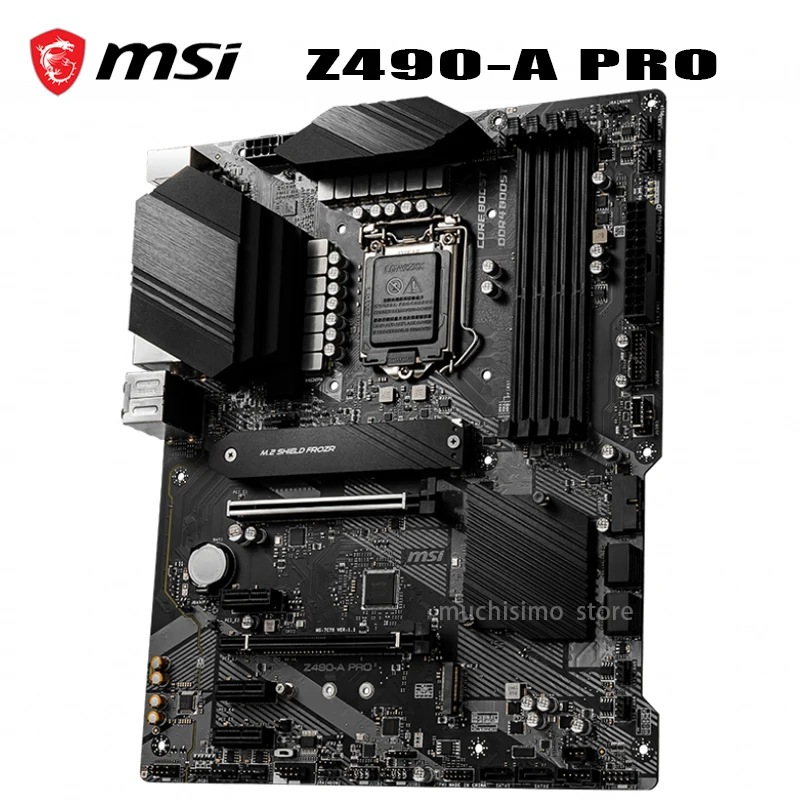 Kaufen 100% Neue Für MSI Z490-A PRO Motherboard LGA 1200 Intel Z490 PCI-E 3,0 M.2 DDR4 128GB Original Desktop ATX Intel Mainboard