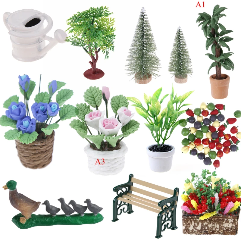 Кукольный домик Миниатюрный горшок Цветы Семена садовых растений украшения