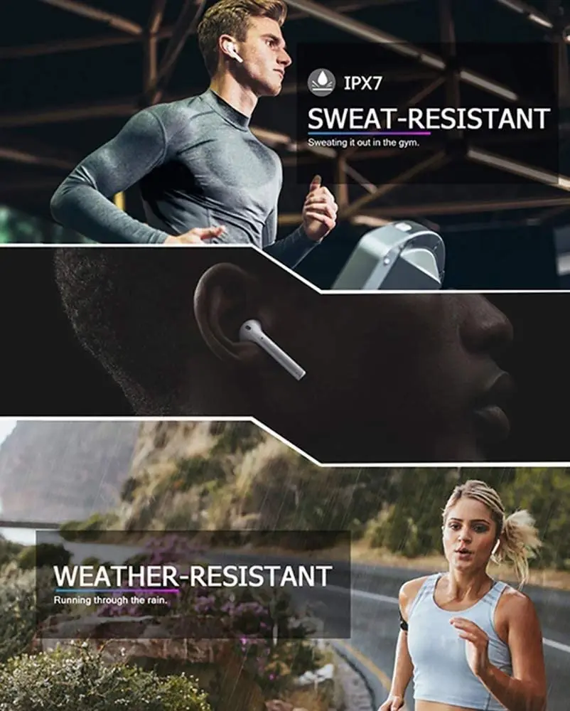 Беспроводные наушники Bluetooth 5 0 со встроенным микрофоном шумоподавлением 3D