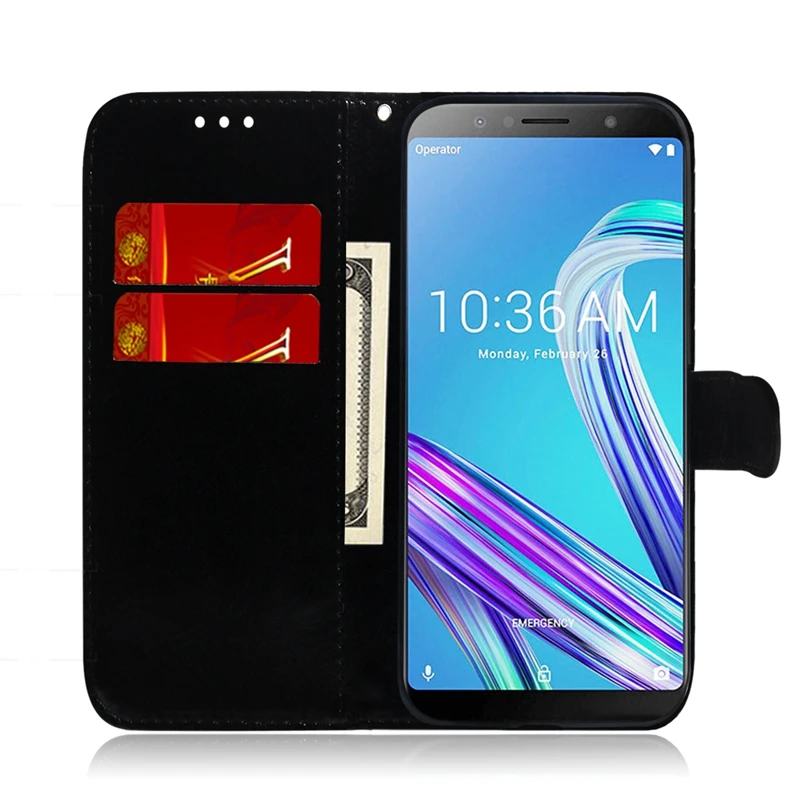 Кожаный флип-чехол-кошелек для Etui ASUS Zenfone Max Pro(M1) ZB601KL ZB602KL ZB601 KL X00TD ASUS_X00TD Обложка для телефона hoesjes