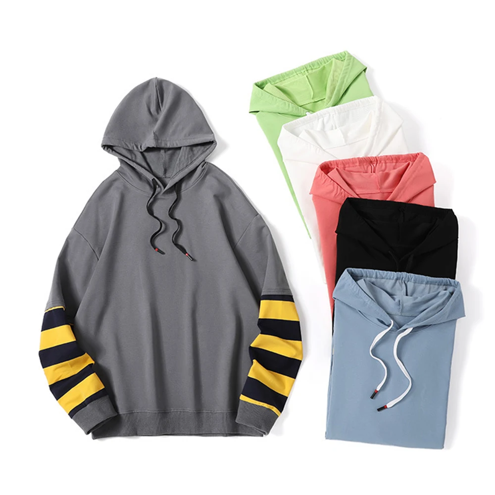 Autumn Oversized Drawstring Hoodies Plus Size 3xl Hoodies Striped Solid Sweatshirt Women Sweetshirts Soft Girl Aesthetic Clothes