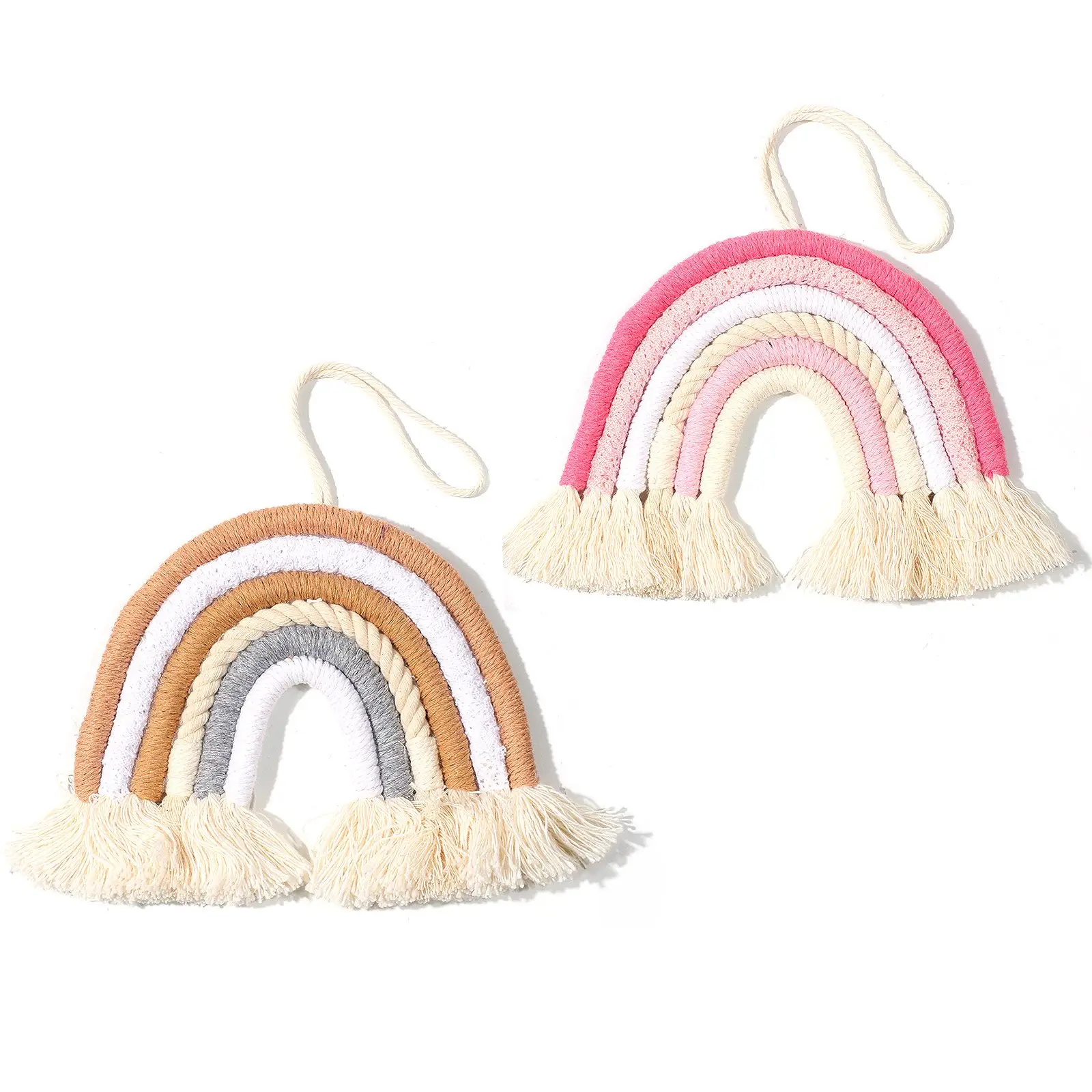 

Ручная работа, Радужный гобелен из макраме, настенный подвесной декор для детской комнаты, сделай сам, праздничные украшения для вечеринки, ...