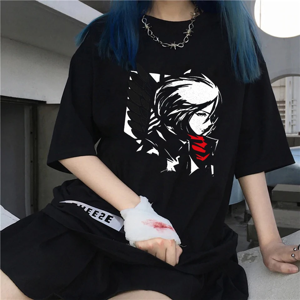 

Attack on Titan Summer Casual Women T-shirts 90s Ulzzang Graphic Tees Streetwear Print Tshirt Tops Harajuku Short Sleeve T Shirt