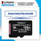 Карта памяти microSD Kingston Canvas Select Plus, 16 ГБ, 32 ГБ, 64 ГБ, класс 10, карта TFSD, 128 ГБ, 256 ГБ, 512 ГБ, UHS-1 для смартфона