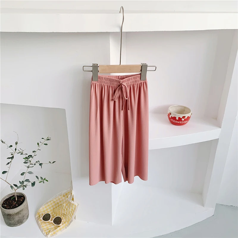 

Girls Casual Pants 2021 New Summer Kids High Waist Anti-mosquito Leggings Children Wide Leg Long Trousers 1-7T