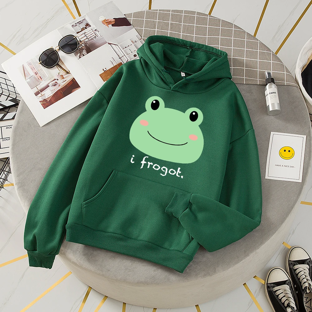 Cute Japan Clothes Kawaii Harajuku Kawaii Sweetshirt Girl Drawstring Hoodie Women Pink Cute Sweatshirt Green Graphic Sweatshirt