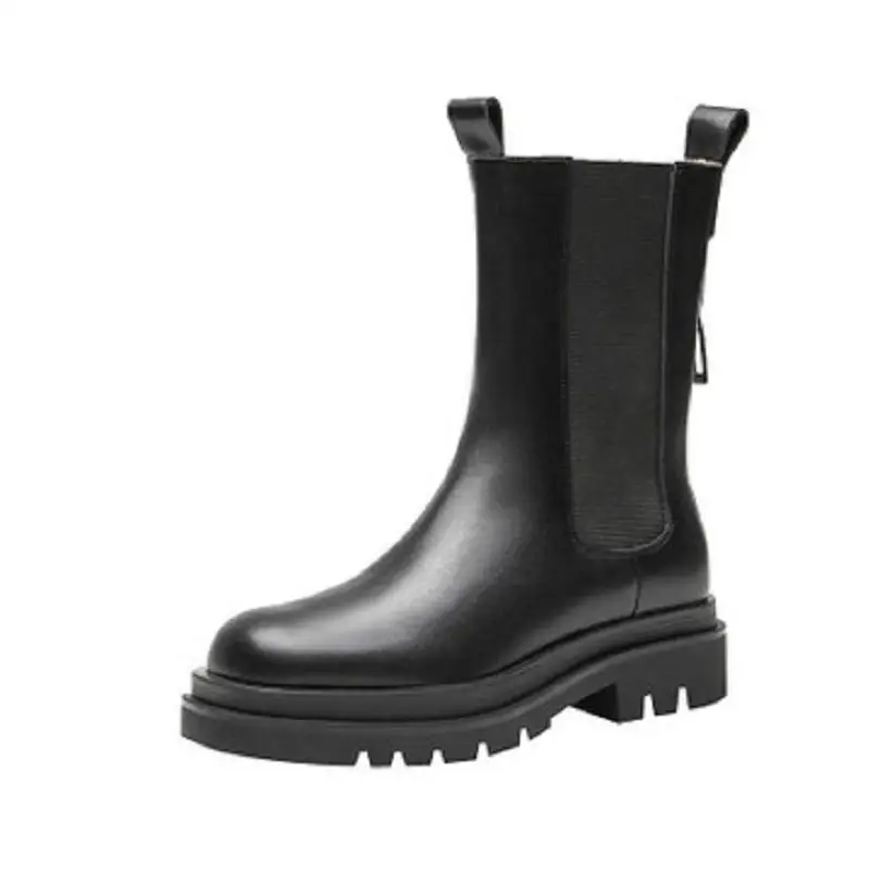 

2021 New Martin Boots Women's British-Style Platform Smoker Boots Women