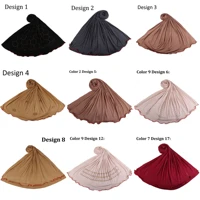 mix design new arrival two side redline stretchy jersey hijab scarf with diamonds for muslim women shawls 2020 netherlands