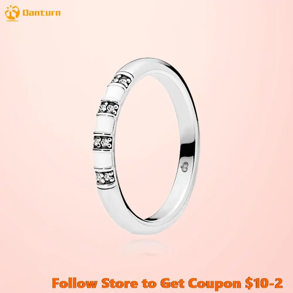 

925 Sterling Silver Women Rings Simple Round Rings White Stripe Rings for Women Jewelry Anniversary