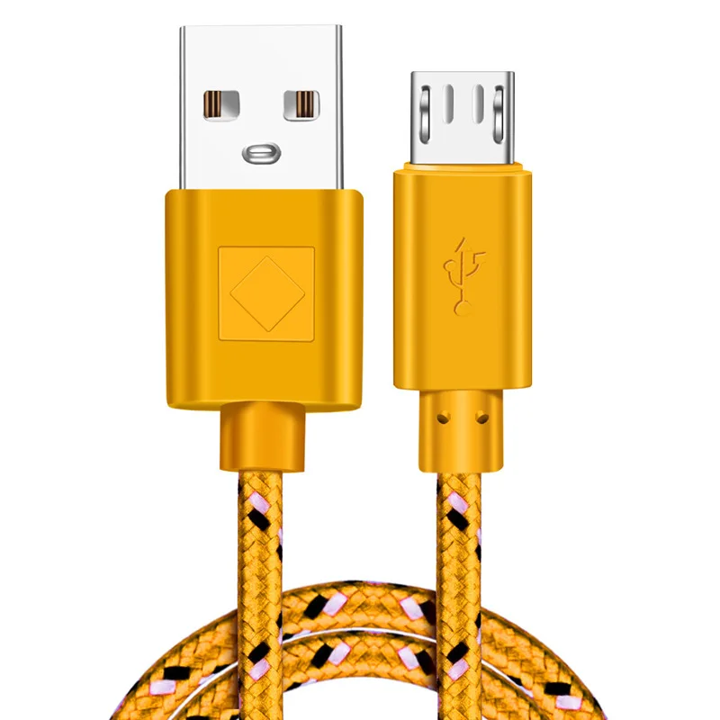 Нейлоновый Плетеный Micro USB кабель 1 м/2 м/3 м для синхронизации данных и зарядки Samsung