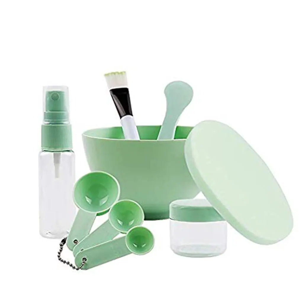 

9pcs Korean DIY Mask Skin Care Kit Mask Bar Brush Measuring Spoon Spray Bottle Bubble Wash Portable Beauty Facial Care Tool Set