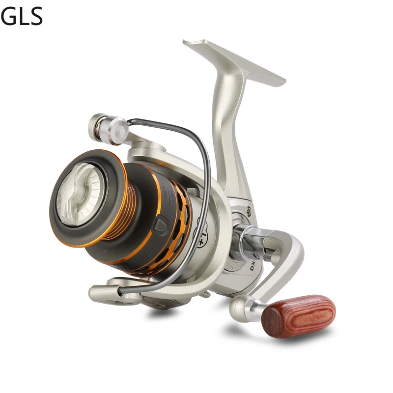 GLS Brand 12+1BB Wooden Handshake Spinning Fishing Reel With Spare Spool 5.2:1 Saltwater/Freshwater Carp Fishing Coils enlarge