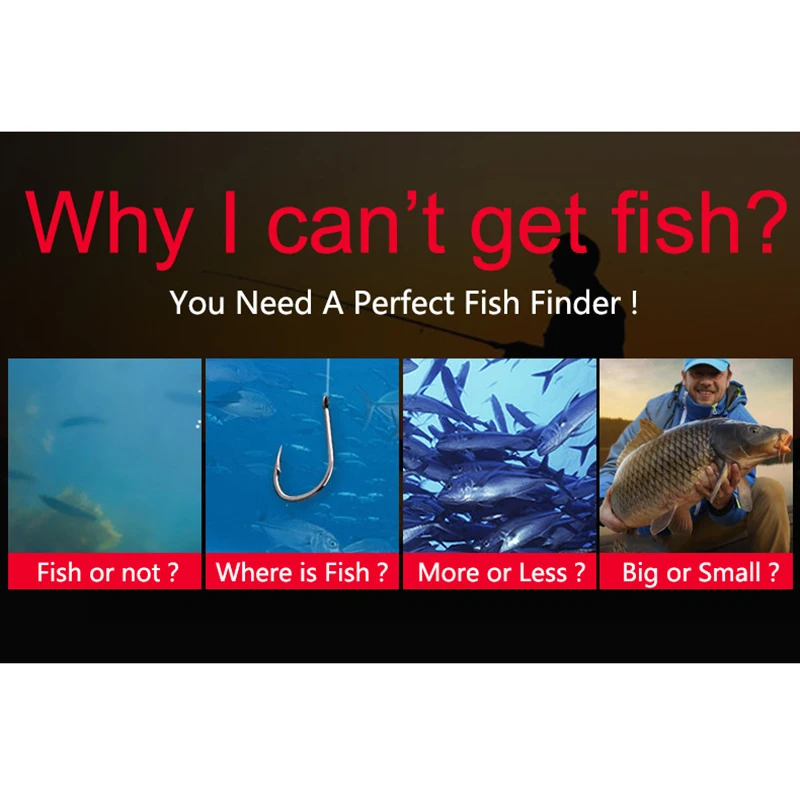 Портативный глубинный рыболокатор с 100 м беспроводным гидролокатором эхолот для