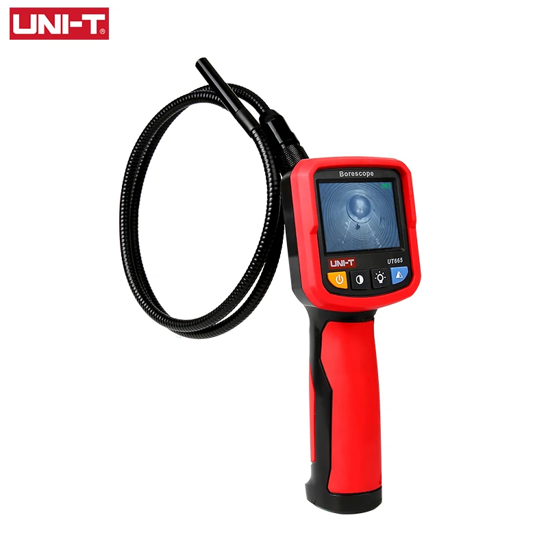 UNI T UT665 промышленный эндоскоп HD зонд ручной 2 4 дюймовый IP67 водонепроницаемая