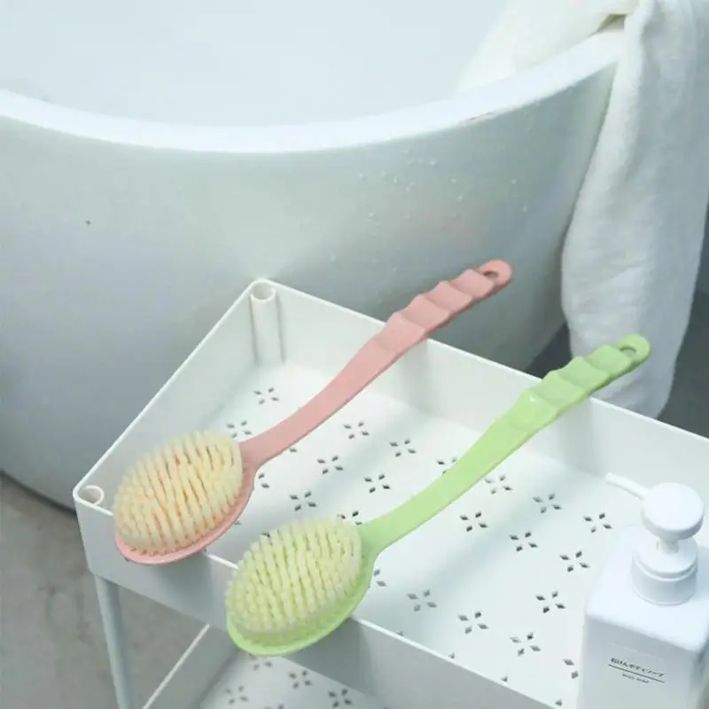 

Plastic Long Handle Bathtub Shower Body Massage Brush Brush Supplies Cleaning Skin Accessories Spa Back Bathroom Cleaning B G2S5