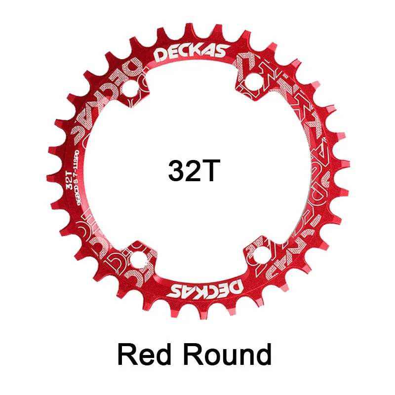 Round 32T Red JIANKUN IXF шатун MTB 104BCD цепь 170 мм горный велосипед цепь для дорожного велосипеда кольцо цикл кривошипный набор винт Нижний Кронштейн BB - Цвет: Round 32T Red