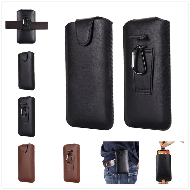 

Universal Anti-theft Phone Bag For iPhone 13 12 11 Pro Max 12 mini XR X XS Max 5 SE 6 6S 7 8 Plus Leather Belt Bag Phone Case