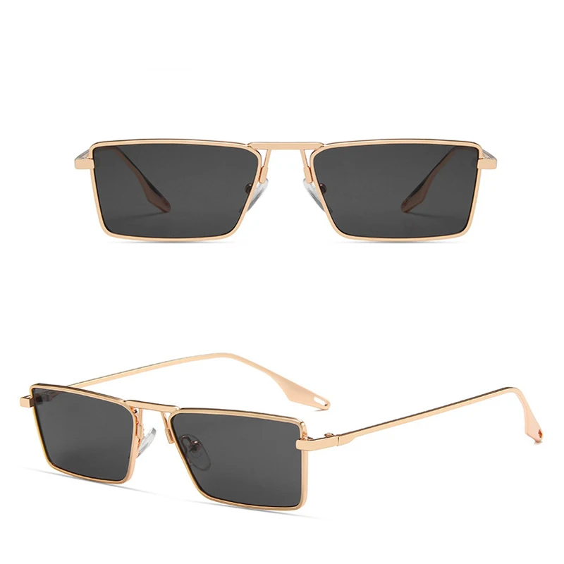 

Zilead Narrow Rectangle Sunglasses Metal Frame Shade UV Protect For Women Men Fashion Comfortable Balck Brown Pink Green Eyewear