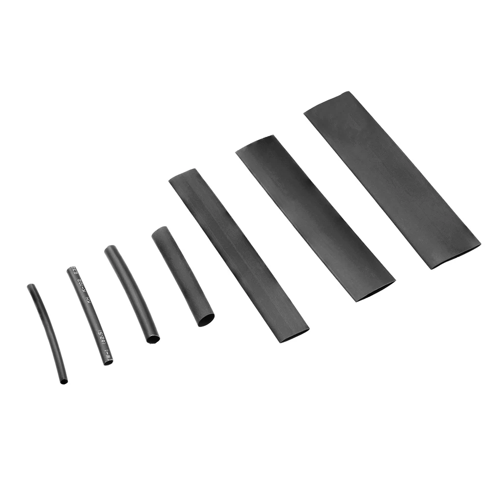 Комплект черных термоусадочных трубок 127 шт./лот изоляционные трубки