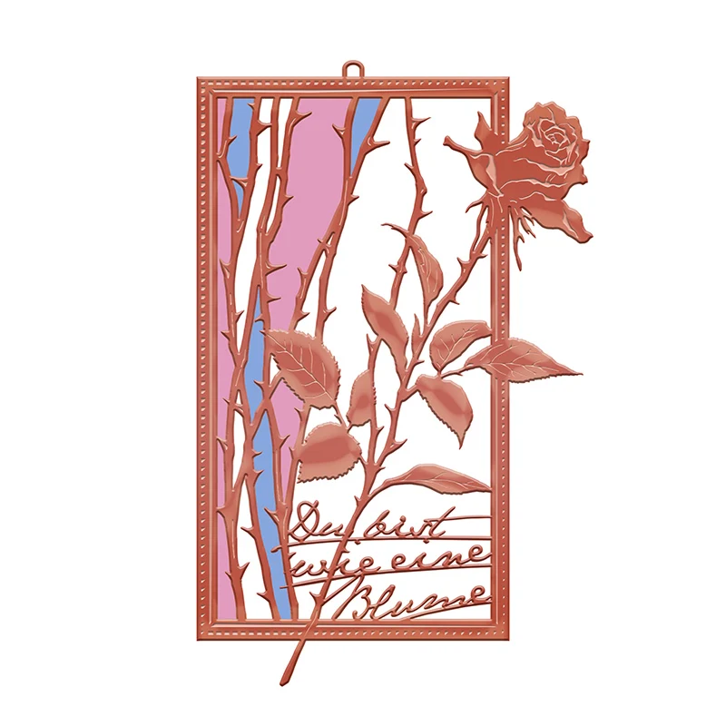 

Creative Hollow Out Design The Delicate Rose Bookmark Gift 82*52mm DIY School Office Stationery Gift