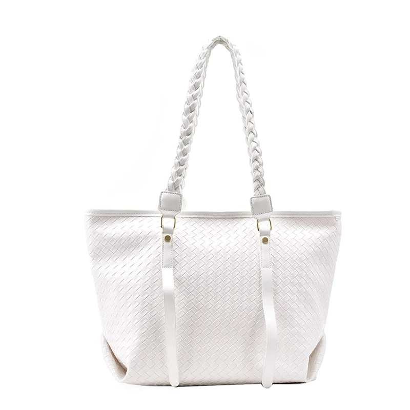 

Luxury Brand High Capacity Weave Tote bag for Women 2021 Fashion New PU Leather Women Designer Handbag Ladies Large Shoulder Bag