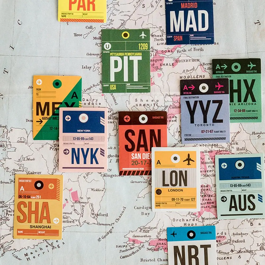 46 шт. США Австралию страна с рисунком самолета Уплотнительная наклейка