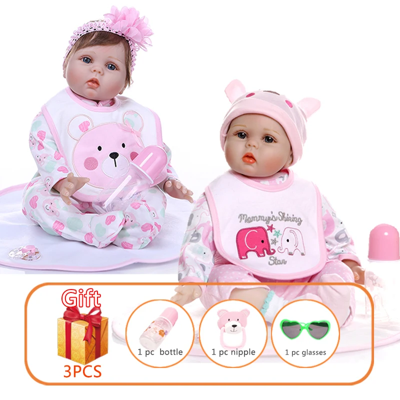 NPK 55 см Reborn Baby Doll силиконовая Реалистичная кукла для новорожденных мягкая