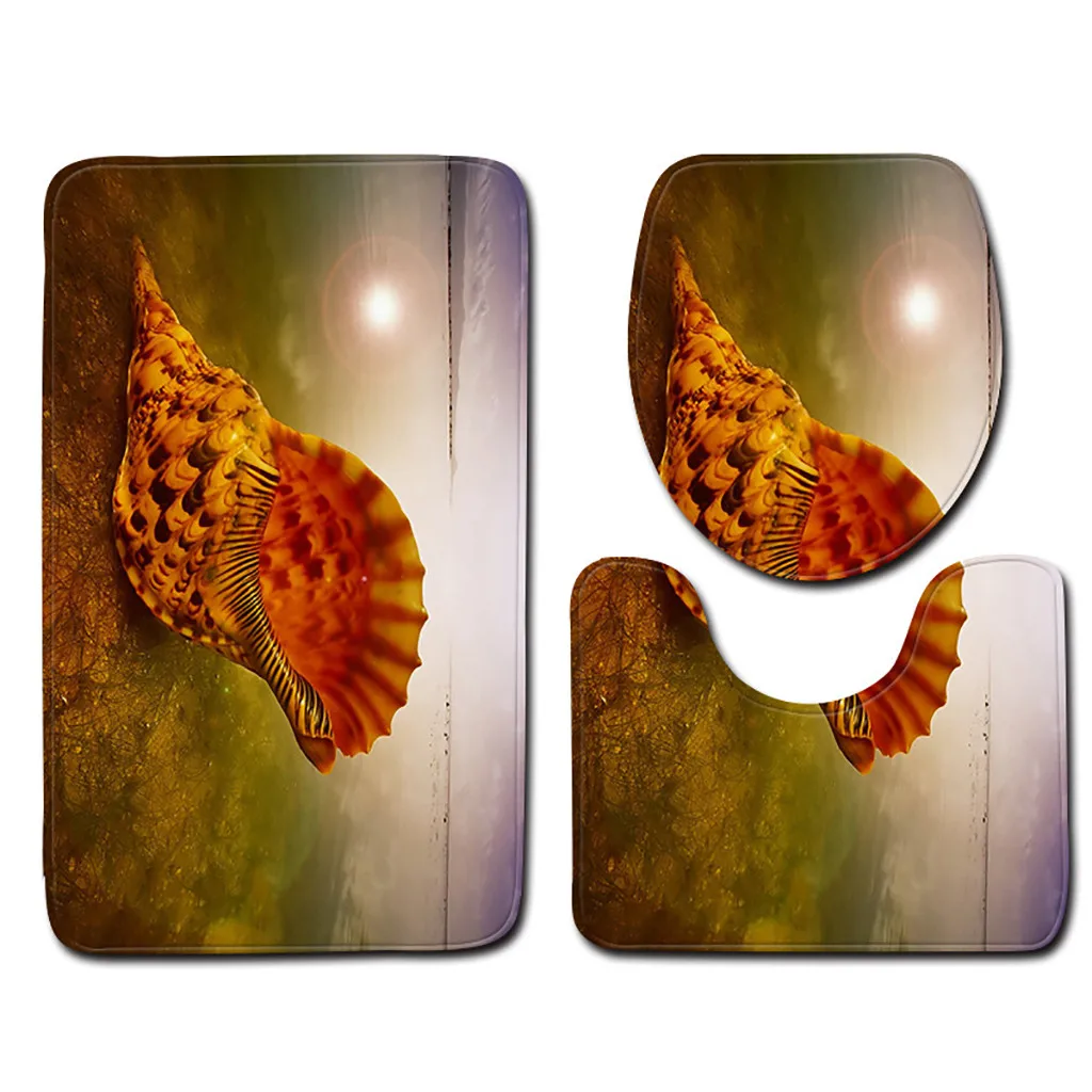 Крышка для унитаза ванная комната с видом на море 3 шт. Нескользящие рыбные весы