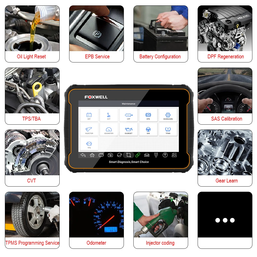 Foxwell GT60 OBD2 Профессиональный автомобильный диагностический инструмент полная