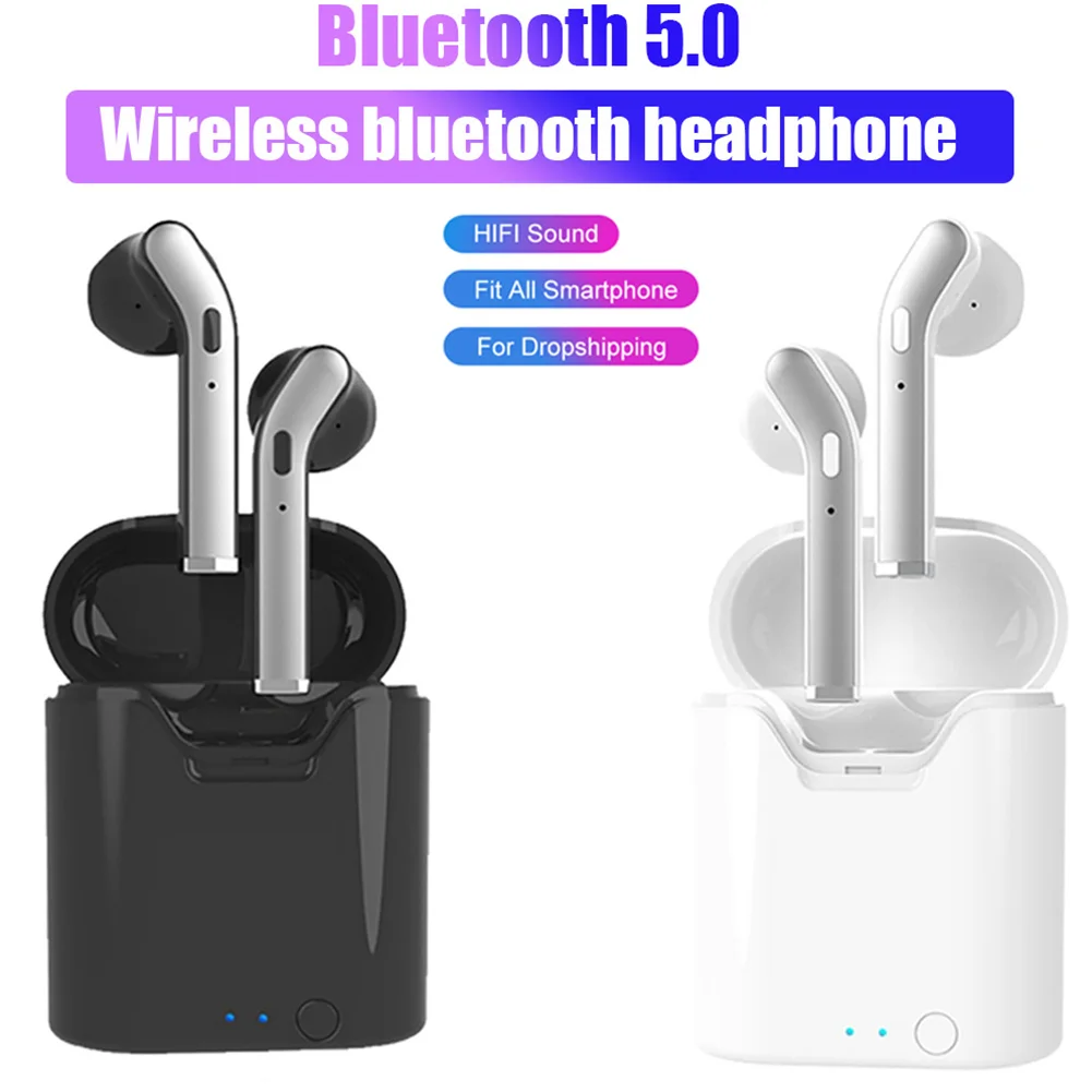 

NewTWS Sports Wireless Bluetooth 5.0 Earphones In Ear Earbuds Waterproof Noise Cancelling Headsets with Microphone Charging Box