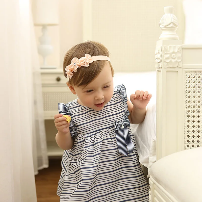 MeryYuer повязка на голову с цветком платье цветочным рисунком оранжевого цвета