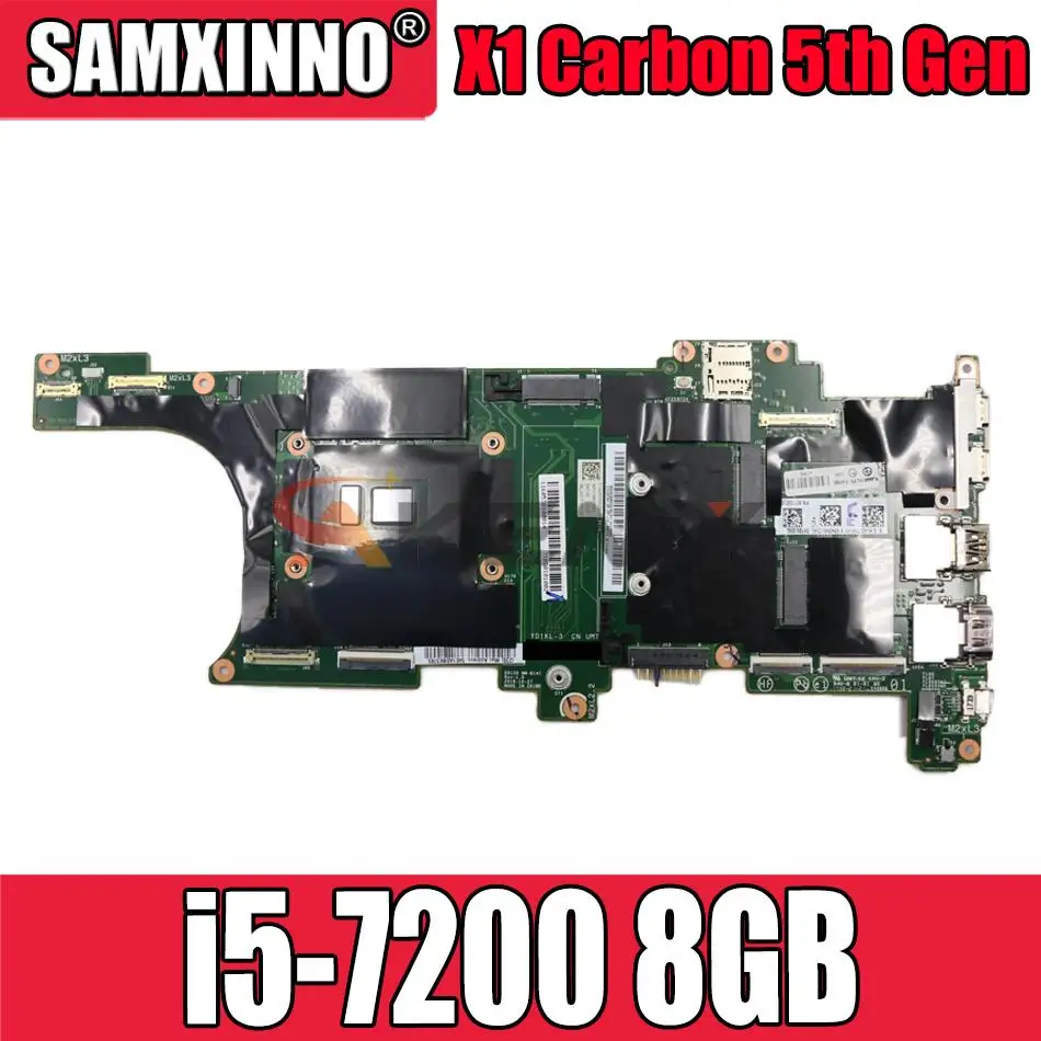 

Original laptop Lenovo ThinkPad X1 Carbon 5th Gen Motherboard main board CPU i5-7200 8GB FRU 01AY064 01YN037