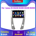 Автомагнитола GoNavi для Lexus ES ES240, ES300, ES330, ES350, Android, стереоприемник, мультимедийный Dvd-видеоплеер для Carplay, сенсорный экран