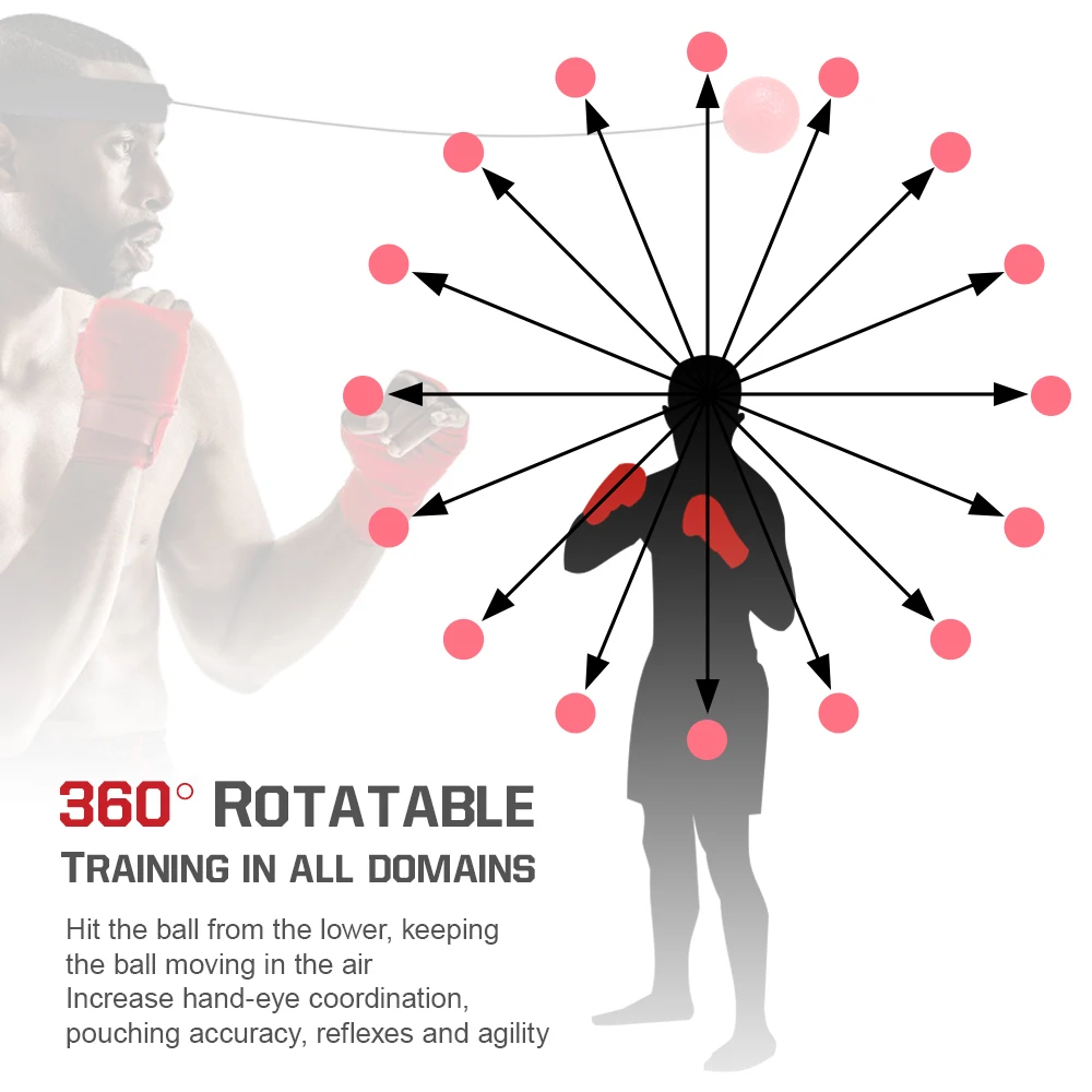Тренировочный боксерский мяч Набор тренировочный 3 уровня Muay Thai с силиконовой