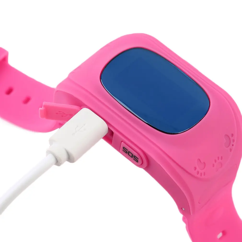 Модные Детские Смарт часы с защитой от потери GPS позицией резиновой лентой