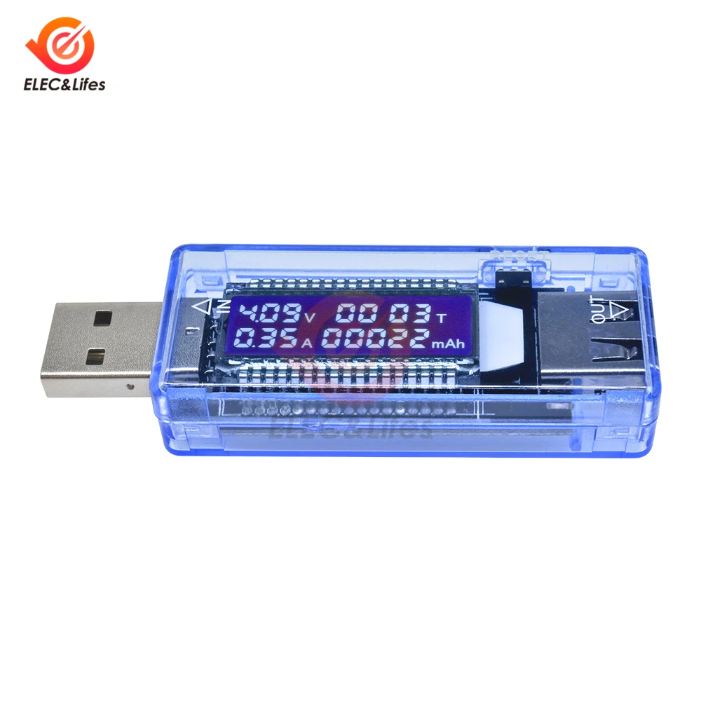 Цифровой вольтметр Амперметр постоянного тока 4 30 в 0 3 А с ЖК дисплеем USB