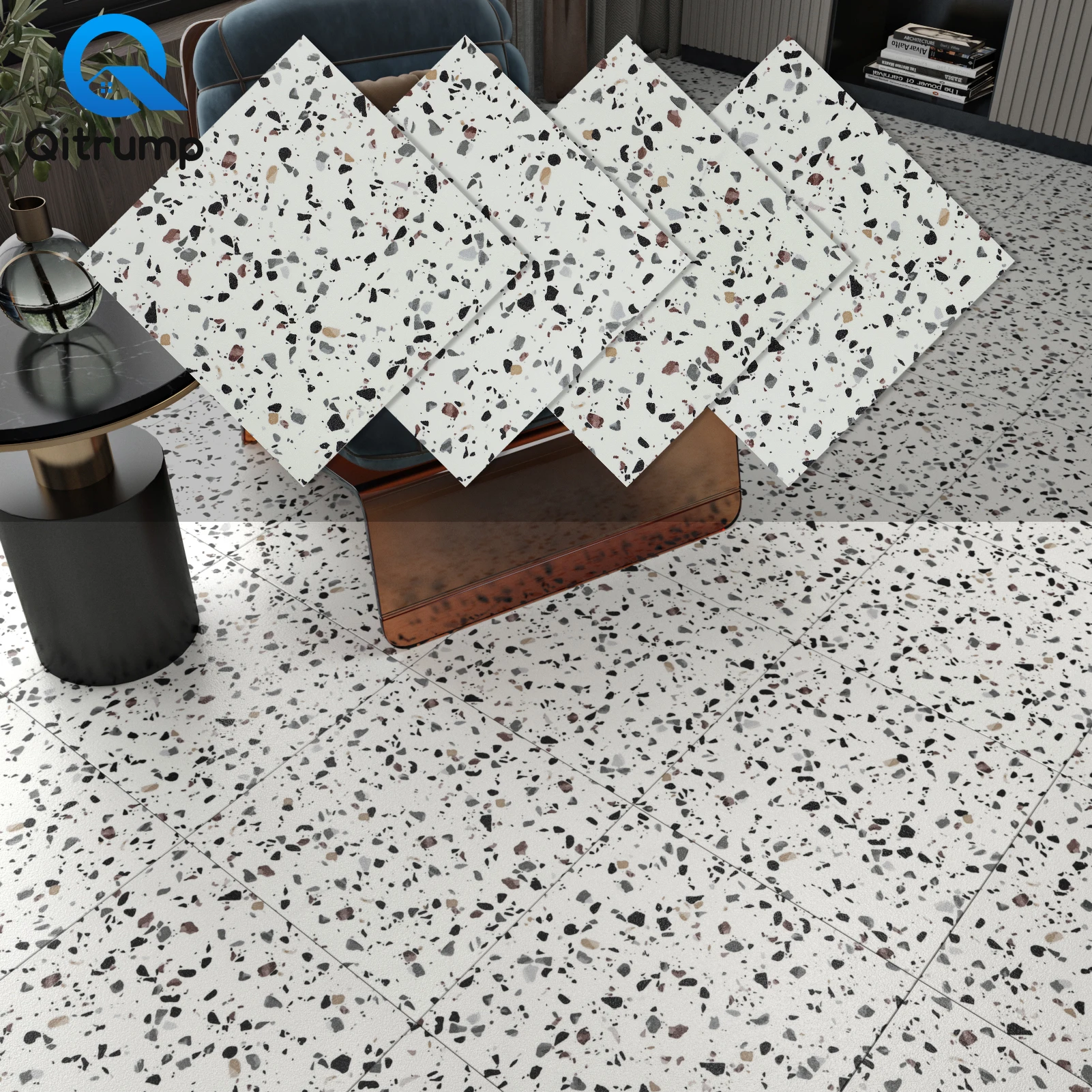 

Marble Stone Gravel Wallpaper Floor Stickers Waterproof Self Adhesive Imitation Wood Cement PVC Ground Tiles Thick Contact Paper