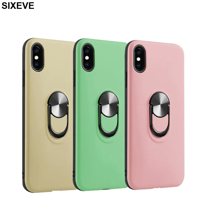 Роскошный вращающийся силиконовый чехол Bbracket для iPhone X 10 XR XS Max 8 7 6 6S Plus 11 Pro 2019
