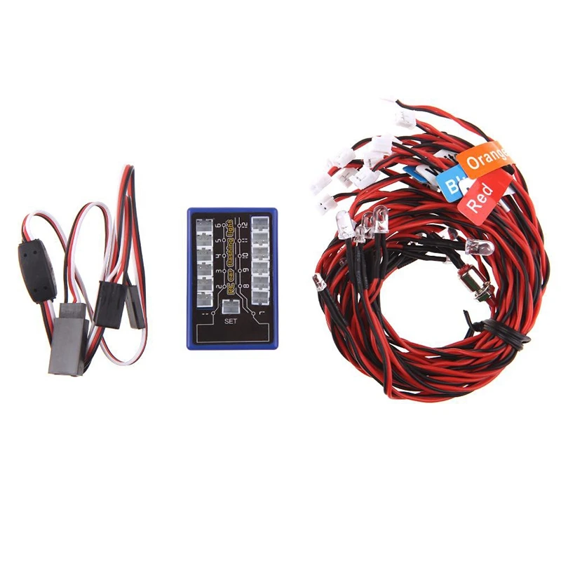 New Highlight 12 Led Flashing Light System For Rc Car G.T.Power Smart Ppm Fm Fs 2.4G Trucks 1/10 Scale Vehicle Part | Электроника