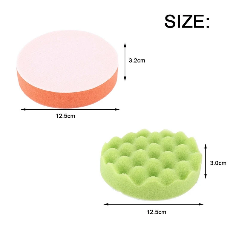 12X 5 дюймов полировка воском губки колодки Дрель адаптер Комплект Для Полировки