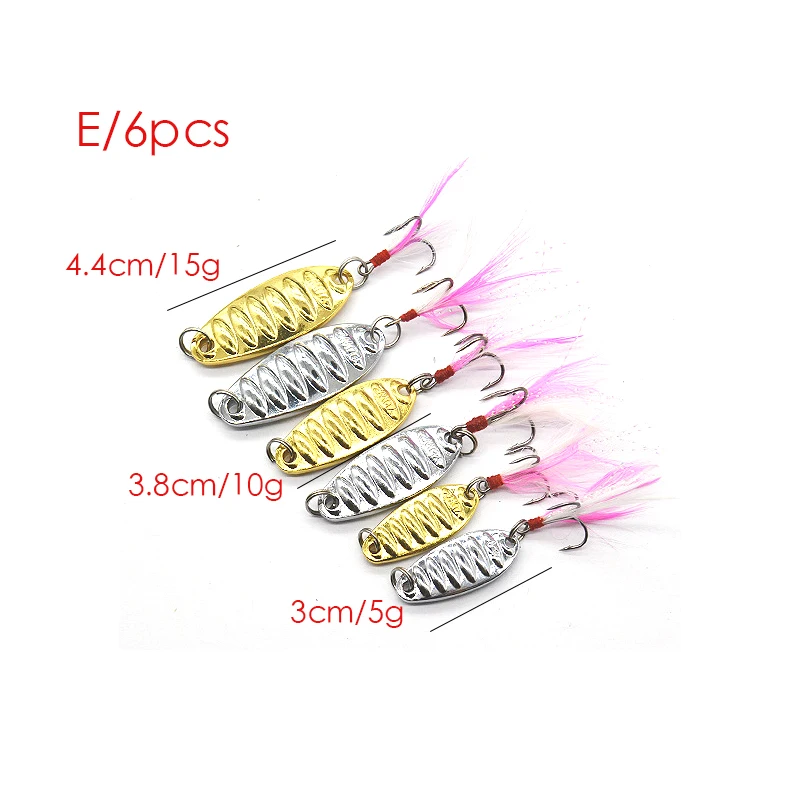 BESTMOVE новинка металлическая блесна ложка приманка Рыболовный набор Pesca Isca