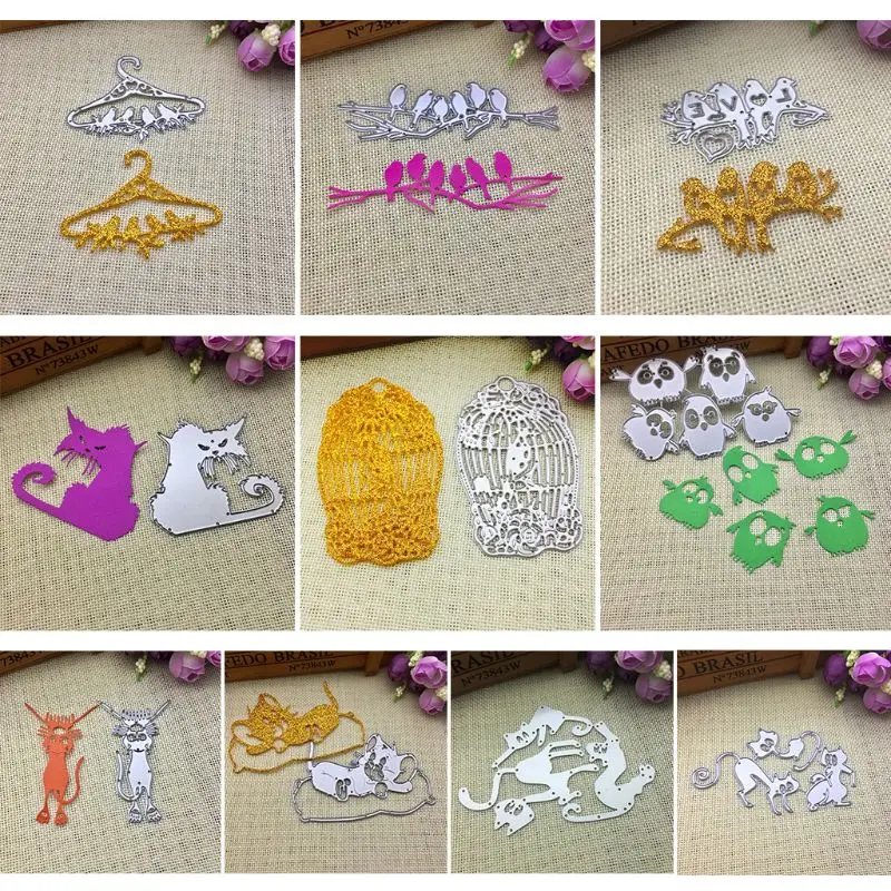 

Birds on Branch Metal Cutting Dies Stencil Scrapbooking DIY Album Stamp Paper Card Embossing Decor Craft New Dies for 2020